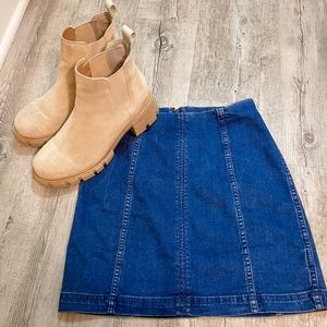Free People Modern Femme Denim Skirt